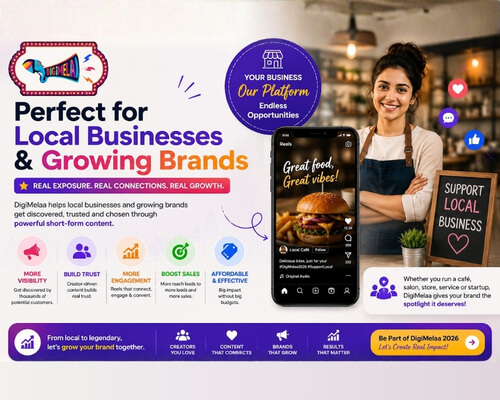 DigiMelaa for local business growth, creator collaboration, and digital audience engagement